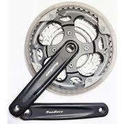 Система SunRace M300: алюминий, 170мм, 48-38-28T, c защитой,цвет чёрный