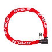 Замок противоугонный Stels 85803970 6мм/1200мм с ключом, цвет красный